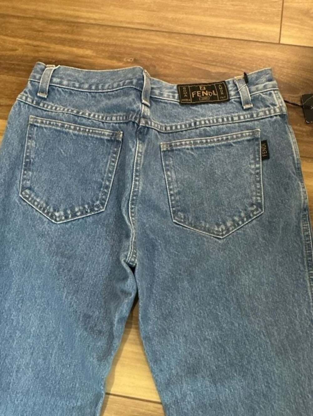 Fendi Roma Vintage High-Waisted Flare Denim Jeans - Picture 3 of 5